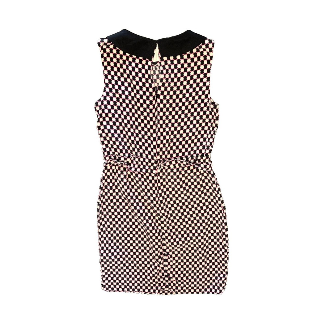 Kate Spade New York Geometric Dot Fit & Flare‎ Silk Dress 0 pink black white - Picture 2 of 16